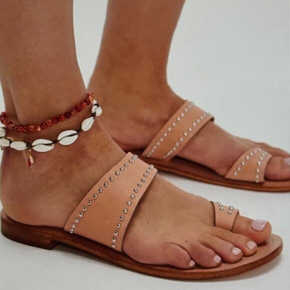 New WithTags Free People Amelie Tiny Stud Sandals Jewelry Ring Flats - Picture 1 of 4